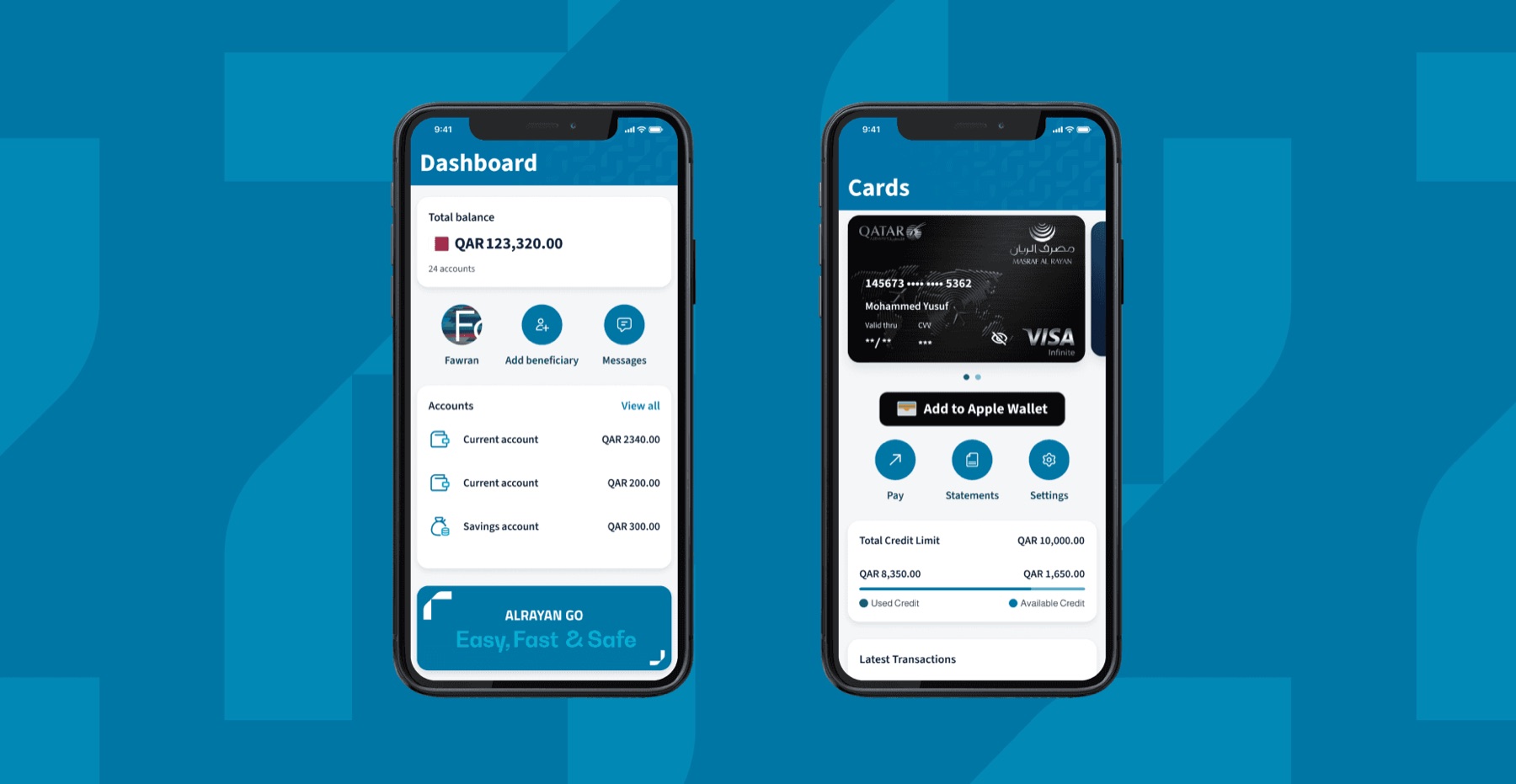 Alrayan GO app screens